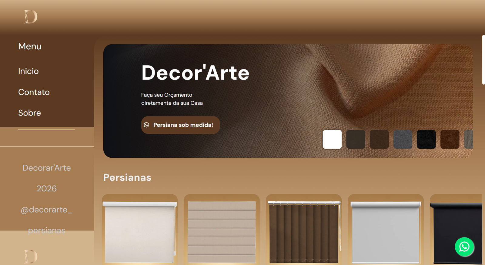 site de decoração